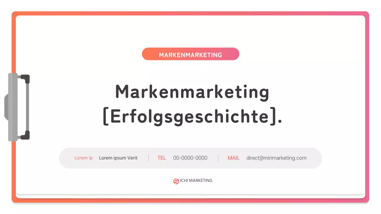 Wie man eine einfache Marketing-Fallstudie für eine Marke in Rosa und Orange erstellt