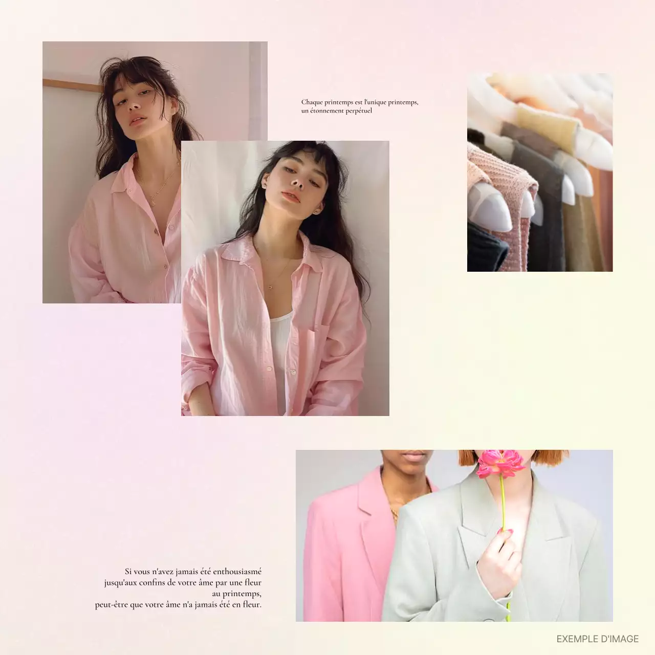 Promouvoir un modèle de mode kitsch en rose