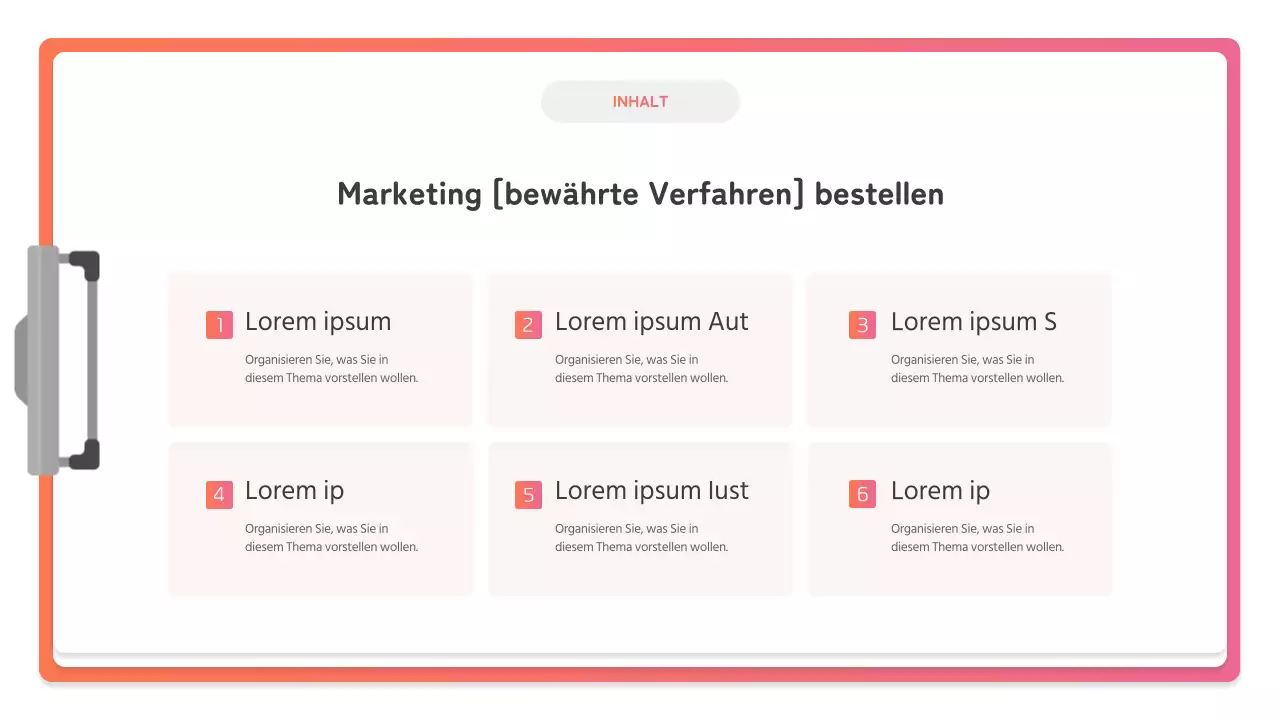 Wie man eine einfache Marketing-Fallstudie für eine Marke in Rosa und Orange erstellt