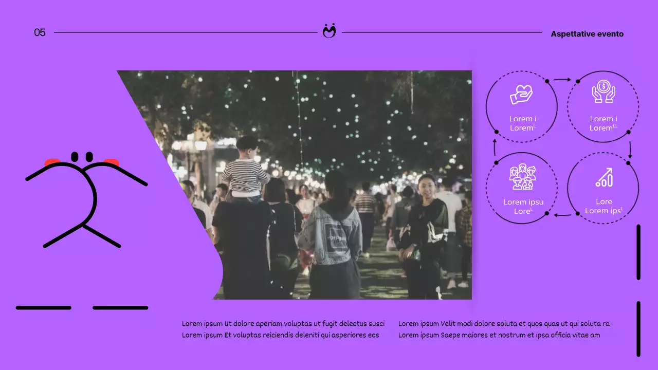 Una proposta di sponsorizzazione fluorescente e pop-art