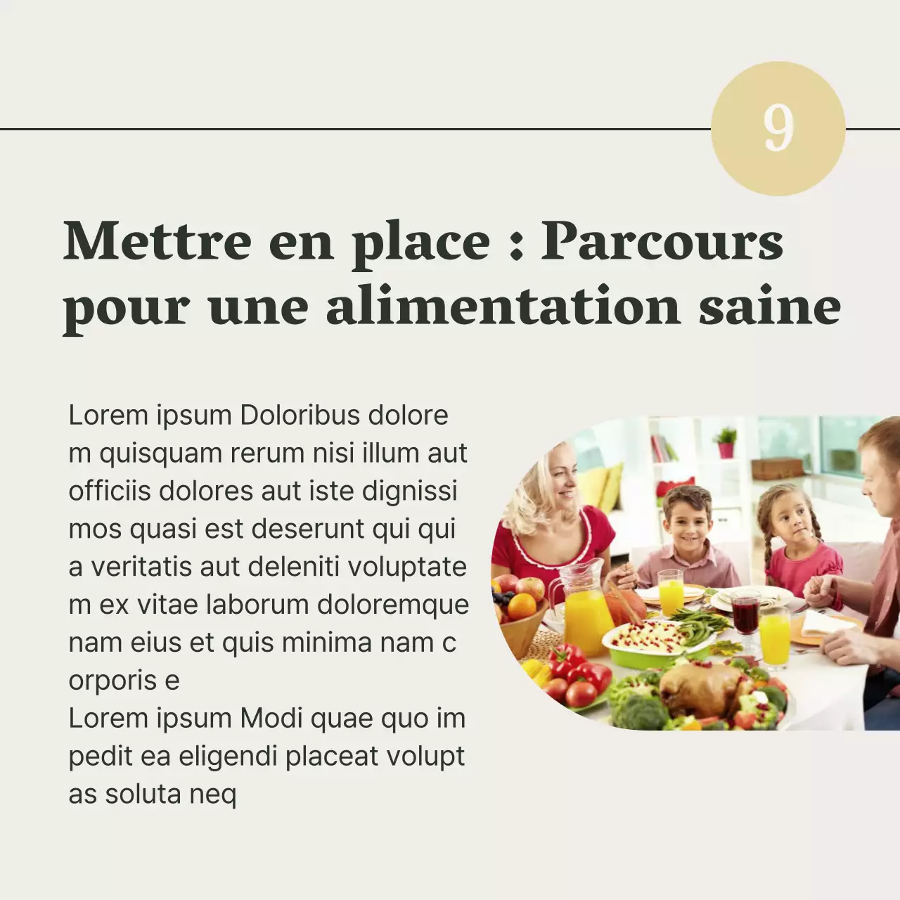 Gris et vert Guide de l'alimentation saine et du régime alimentaire