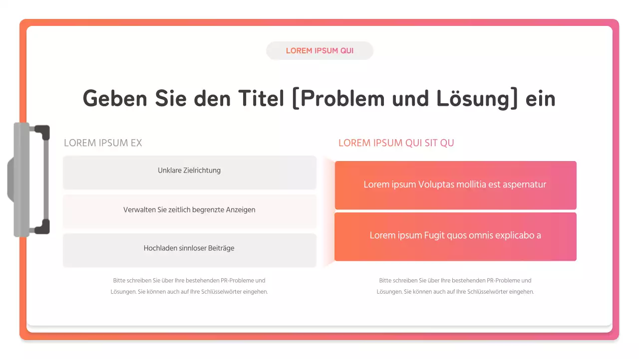 Wie man eine einfache Marketing-Fallstudie für eine Marke in Rosa und Orange erstellt