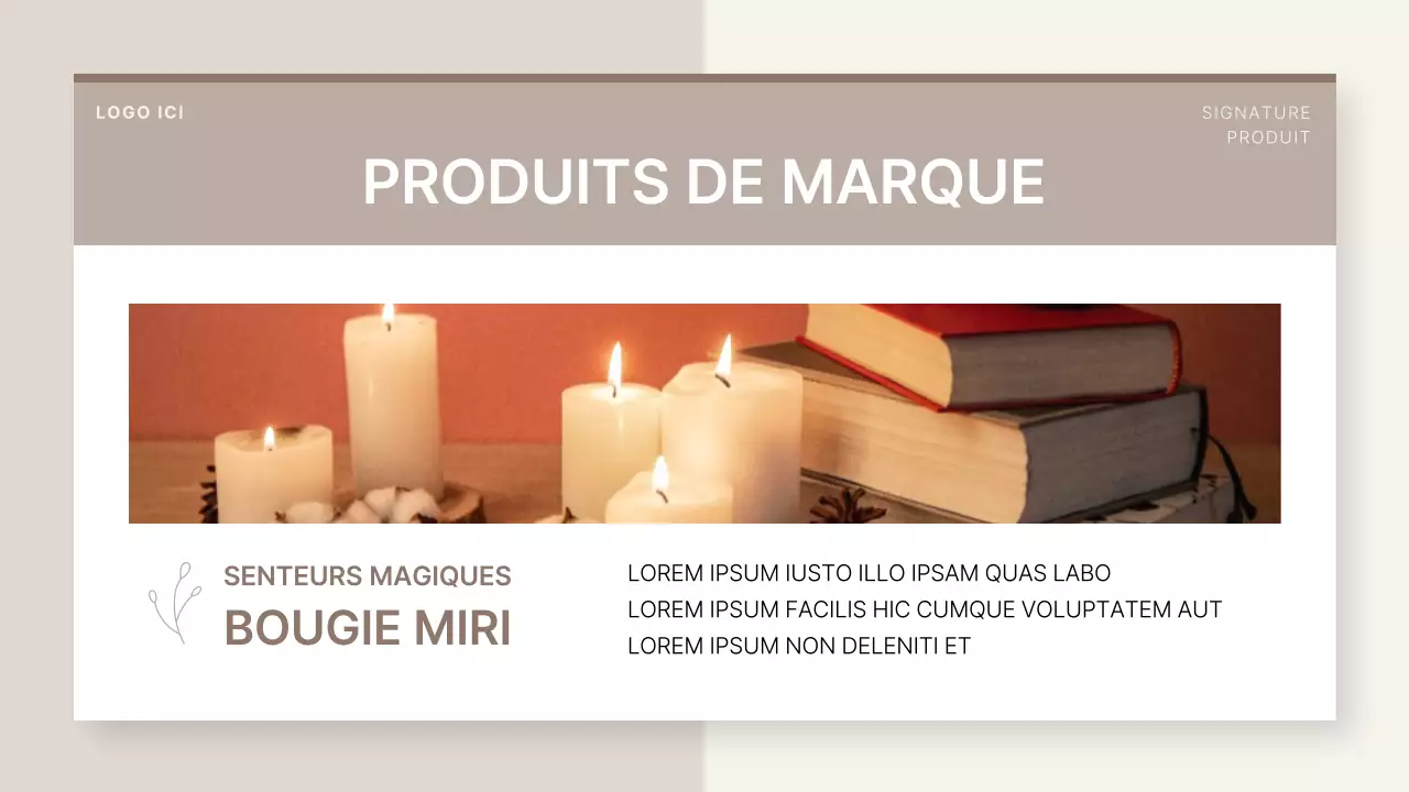 Un simple studio de bougies beige et ivoire - déclaration de marque d'une petite entreprise