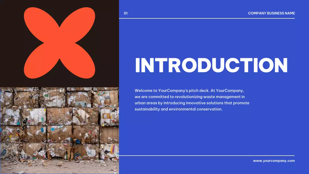 Blue Modern Waste Promotion Presentation