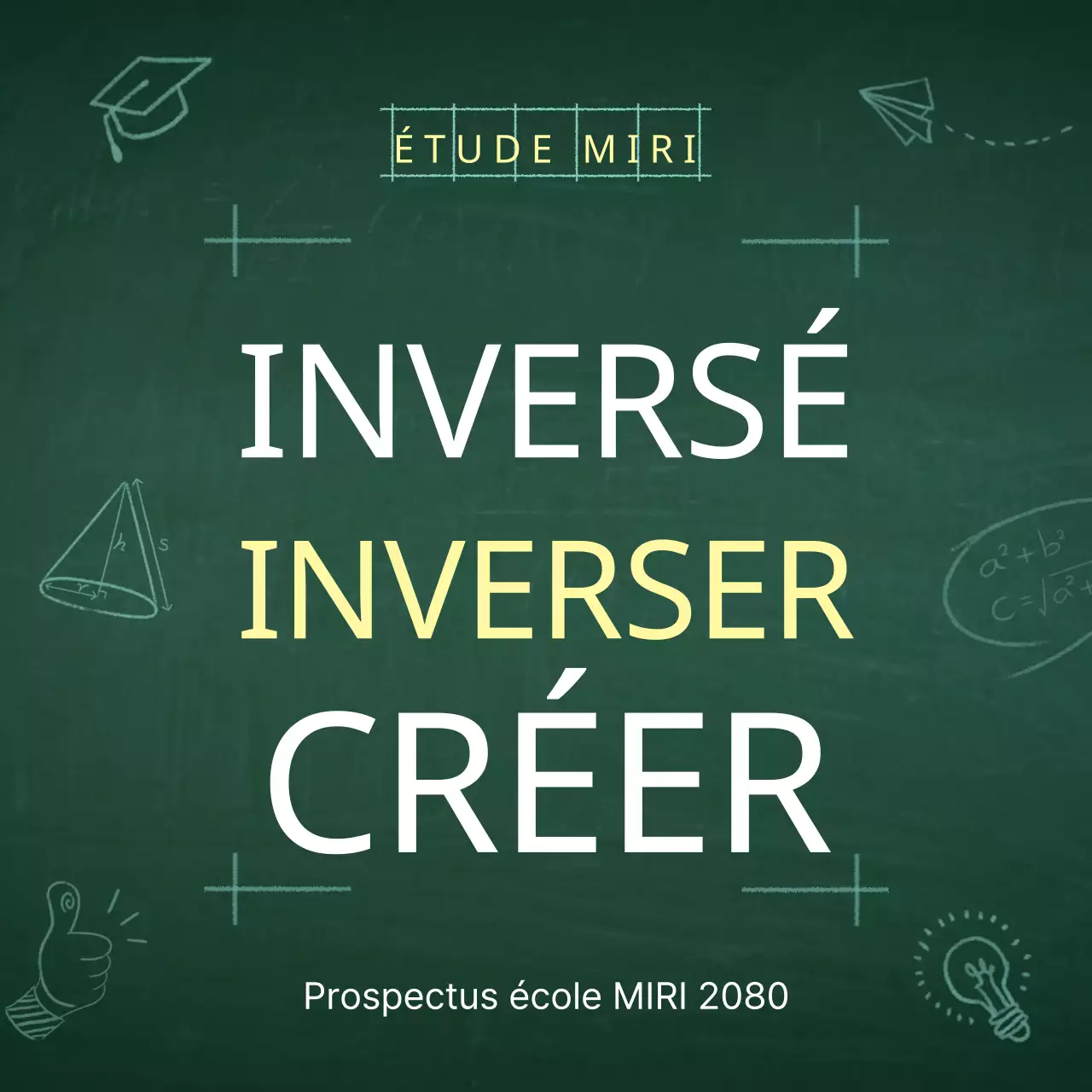 Un simple prospectus scolaire vert et blanc