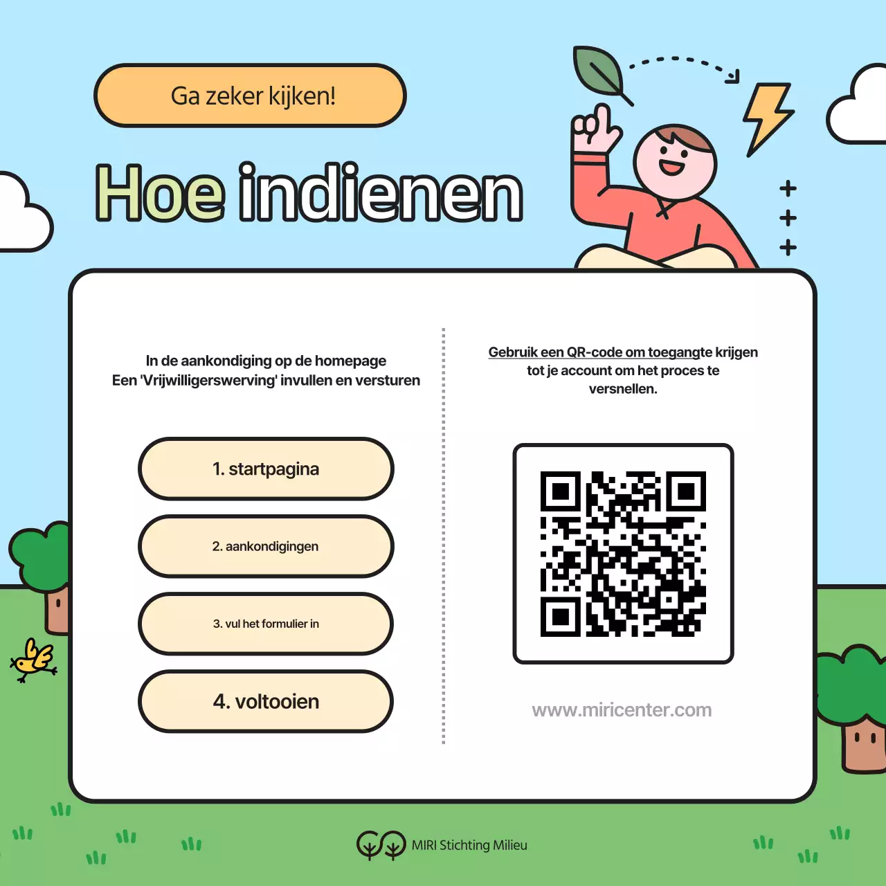 Wervingscampagne voor groene en gele universitaire milieuvrijwilligers