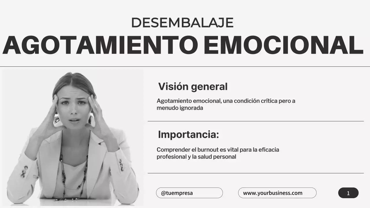 Gris Negro Minimalista Emocional Burnout Consejos