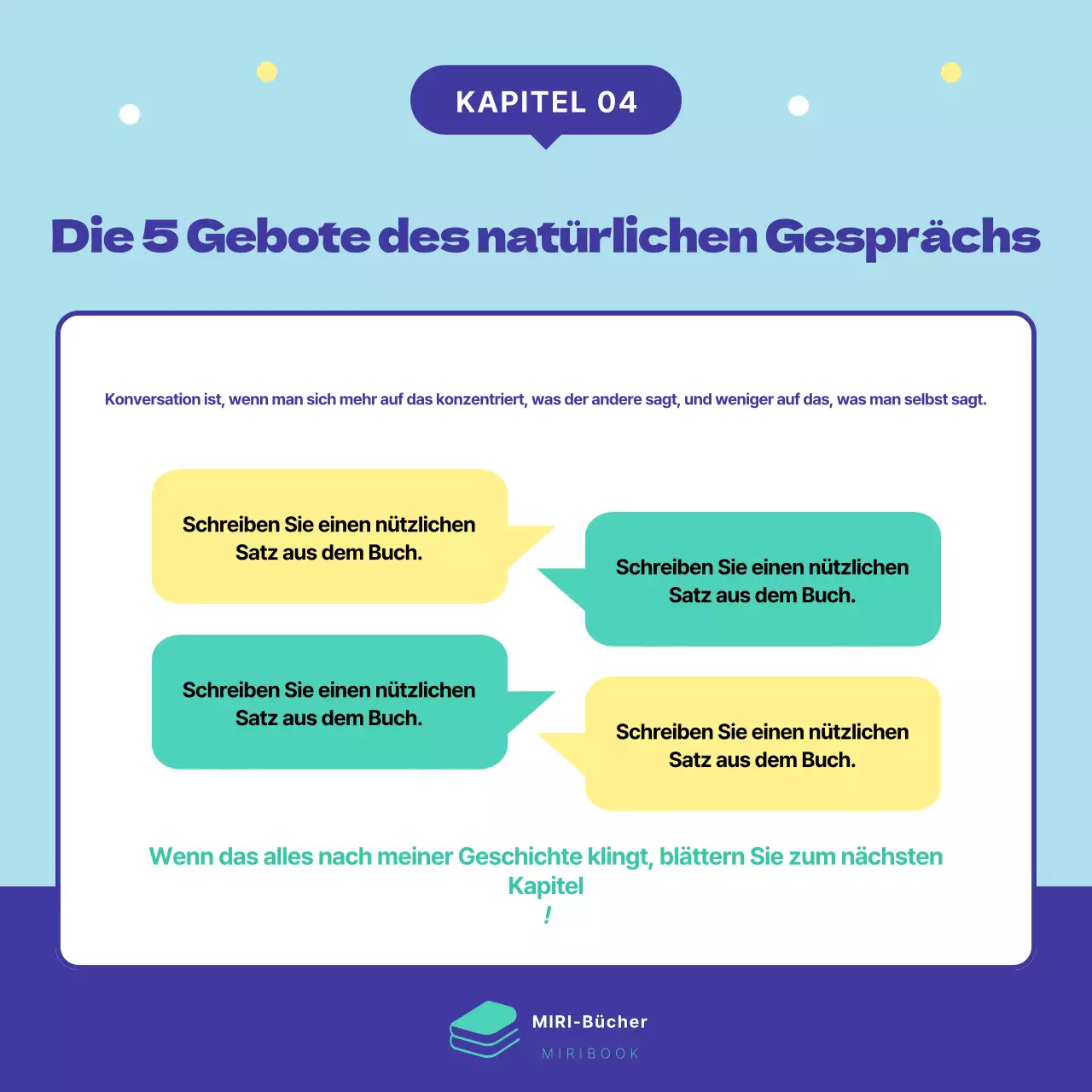 Werben Sie für die Veröffentlichung eines niedlichen Buches in Minze und Marineblau