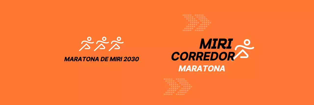 Promover a maratona em laranja e preto