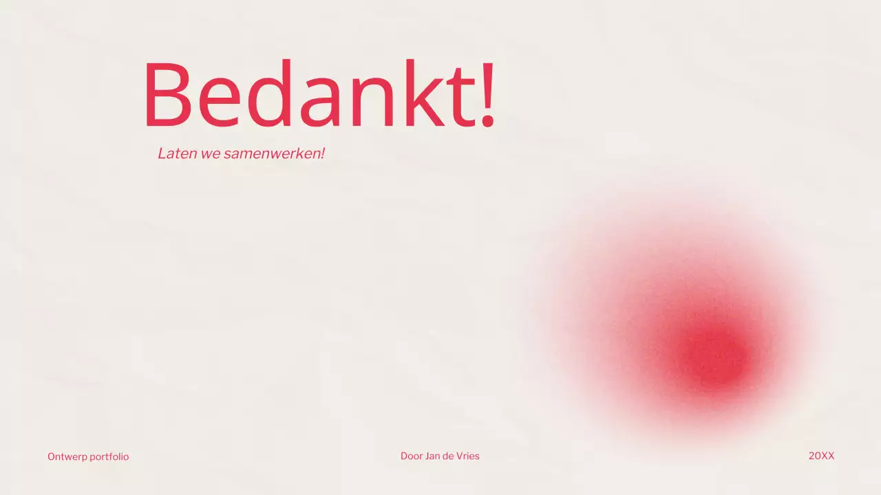Red trend grafisch ontwerper portfolio