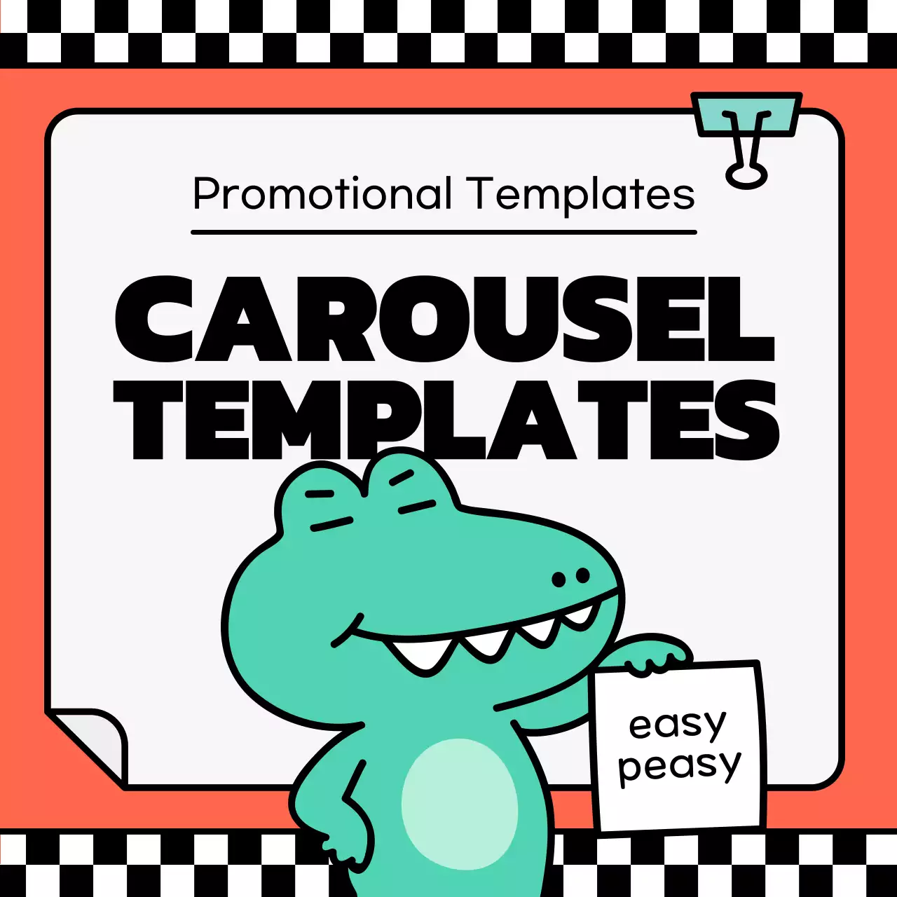 코랄 레트로 마케팅 템플릿 소셜 미디어 포스트