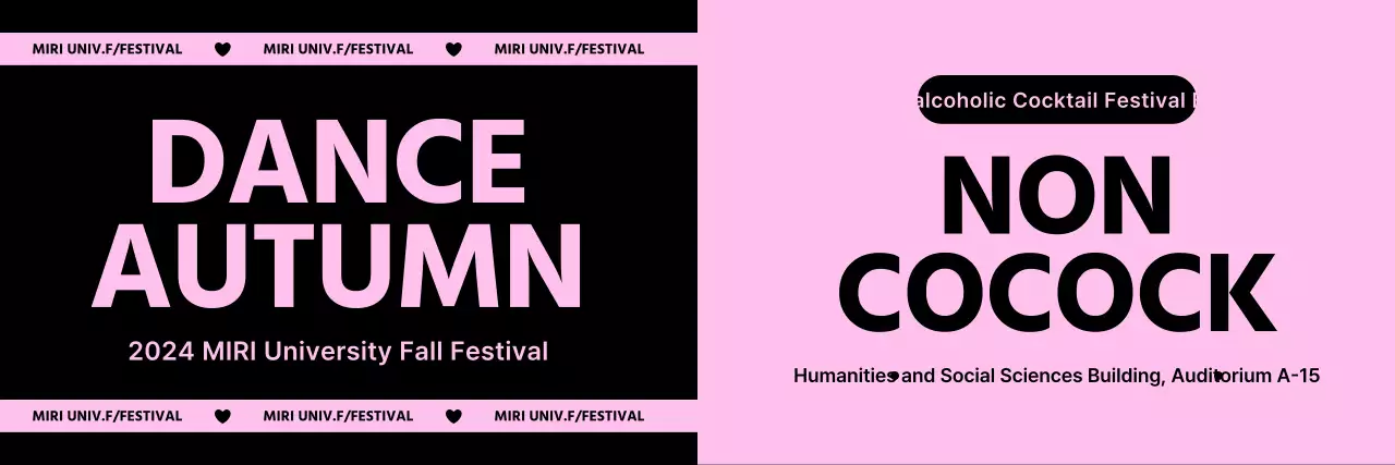 Designing a festival concept using black and pastel two-tone colors