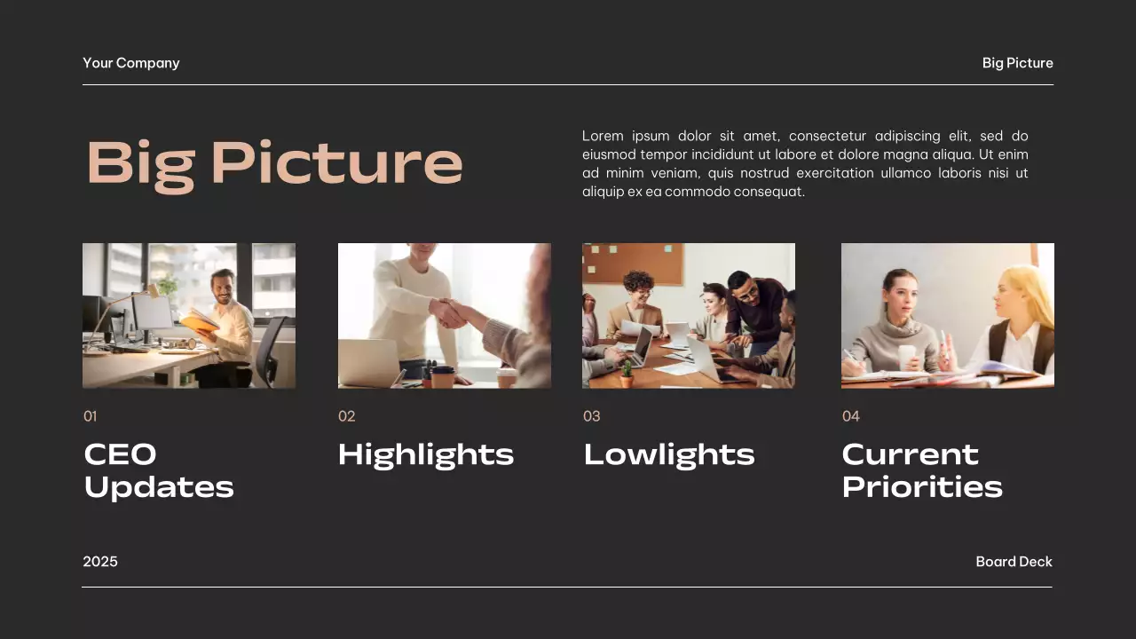 Black Modern Business Document Presentation