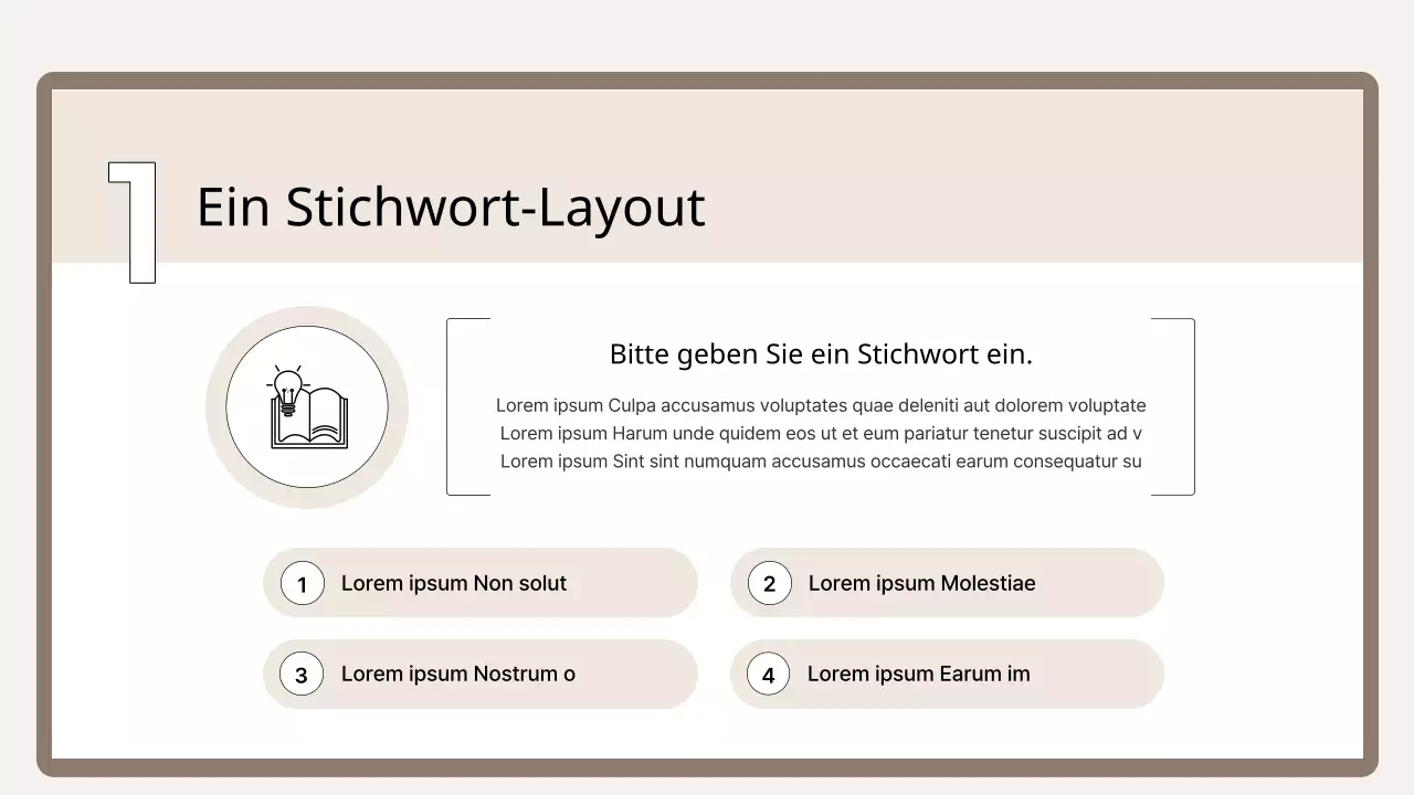 Eine einfache Trainingsgrundierung in Braun und Beige