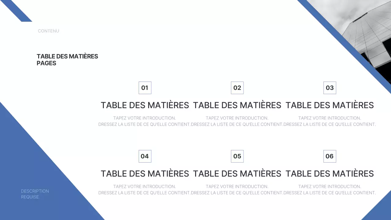 Un rapport d'entreprise simple en bleu et bleu clair