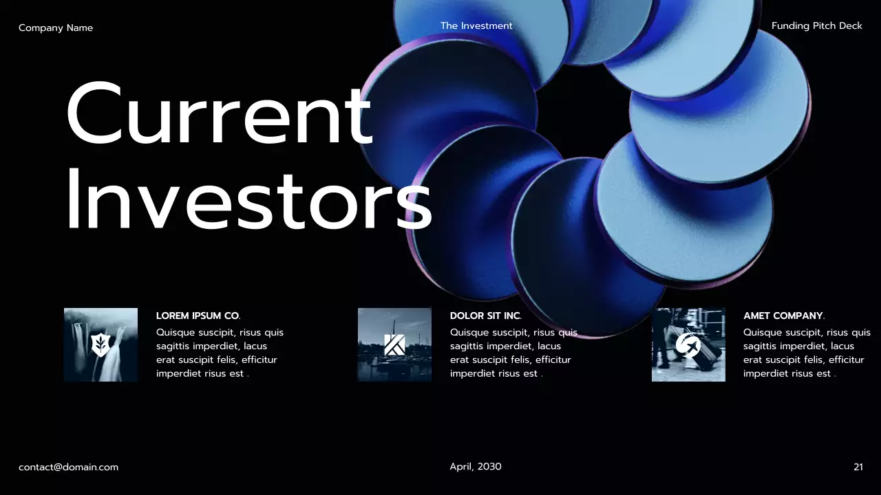 블랙 모던 펀딩 피치 프레젠테이션