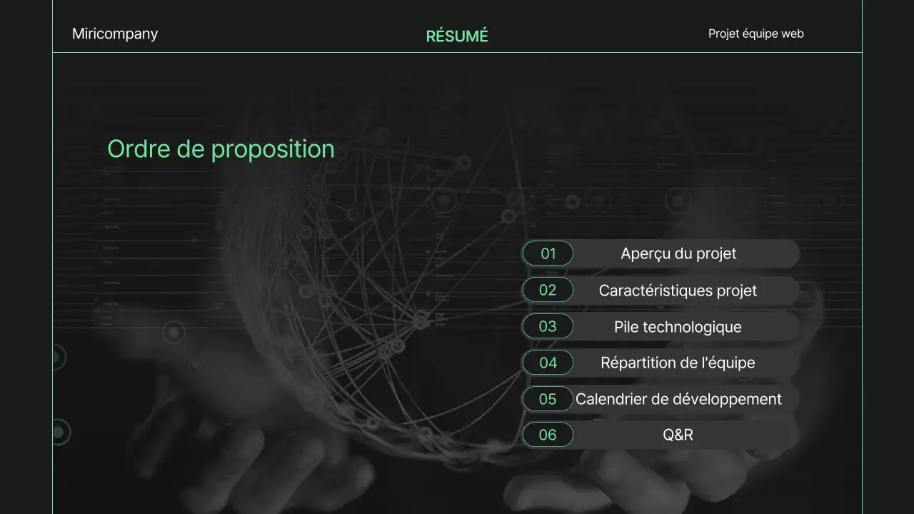 Un simple briefing de développement web en noir et blanc