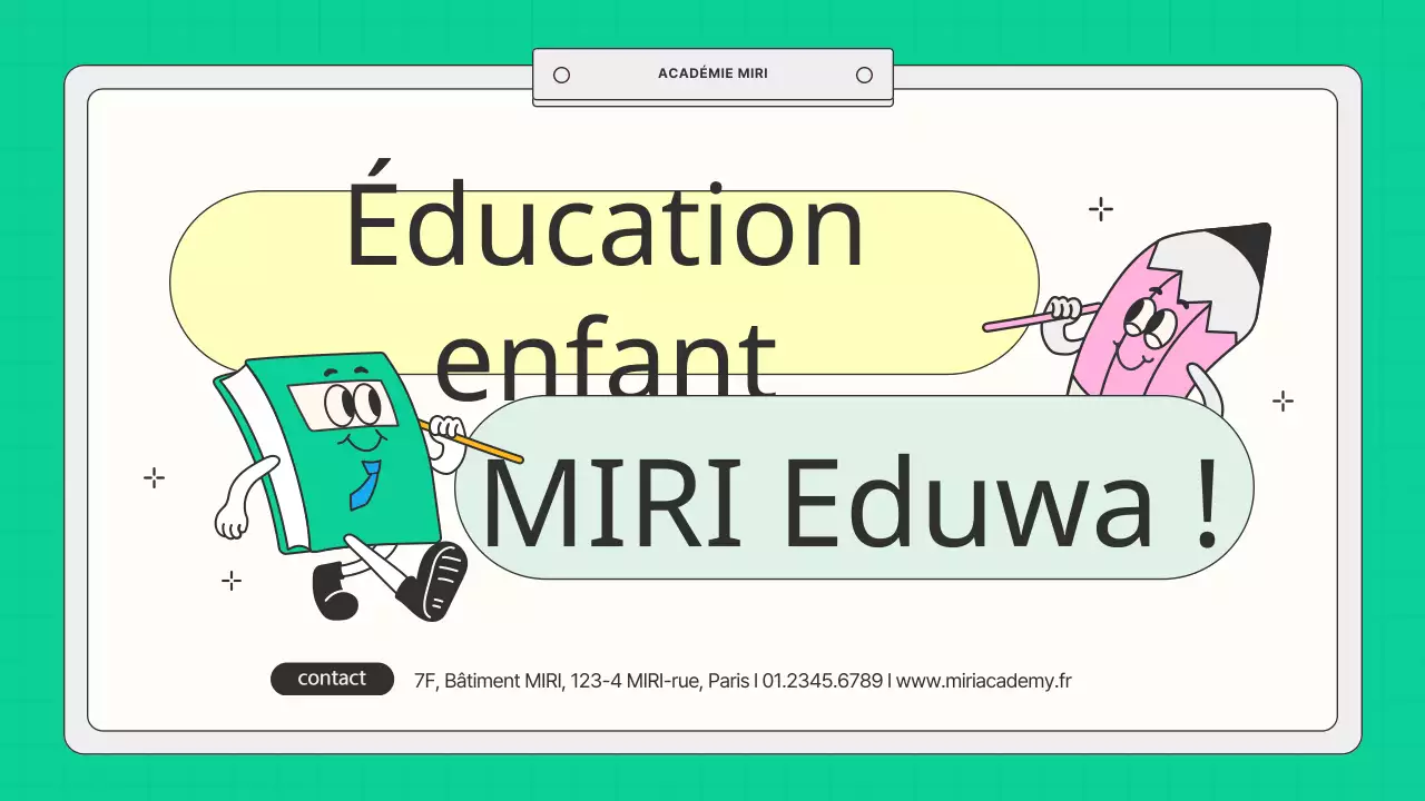 Prospectus scolaire kitsch jaune et menthe