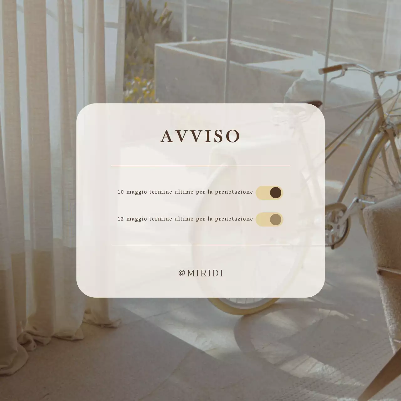 Promozione di prenotazione moderna in marrone e giallo