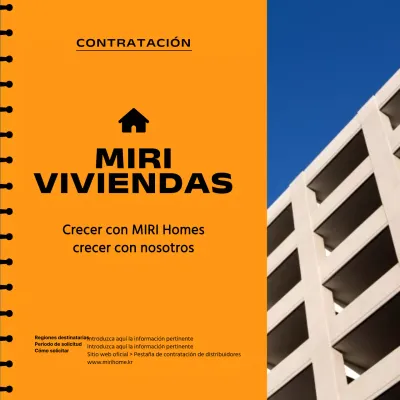 Agencia de contratación moderna en naranja y negro