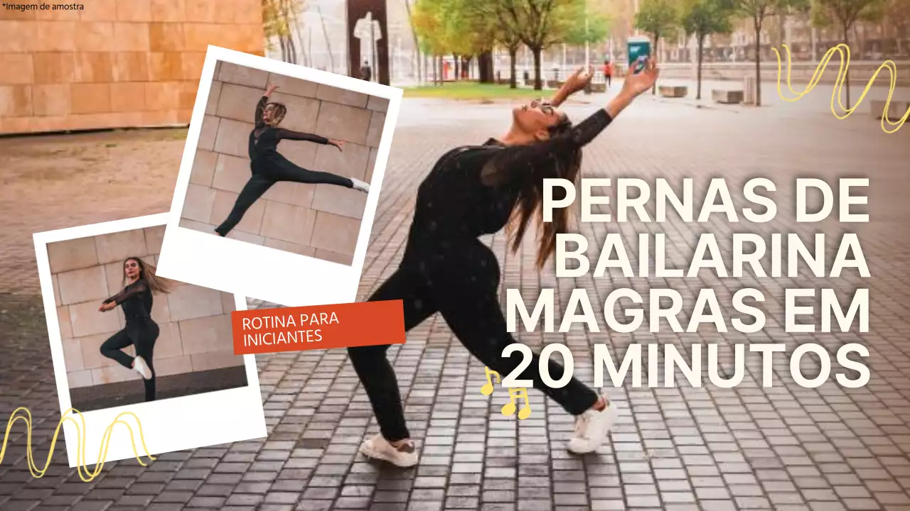 Guia em vídeo da Rotina de Dança Moderna Branco e Laranja