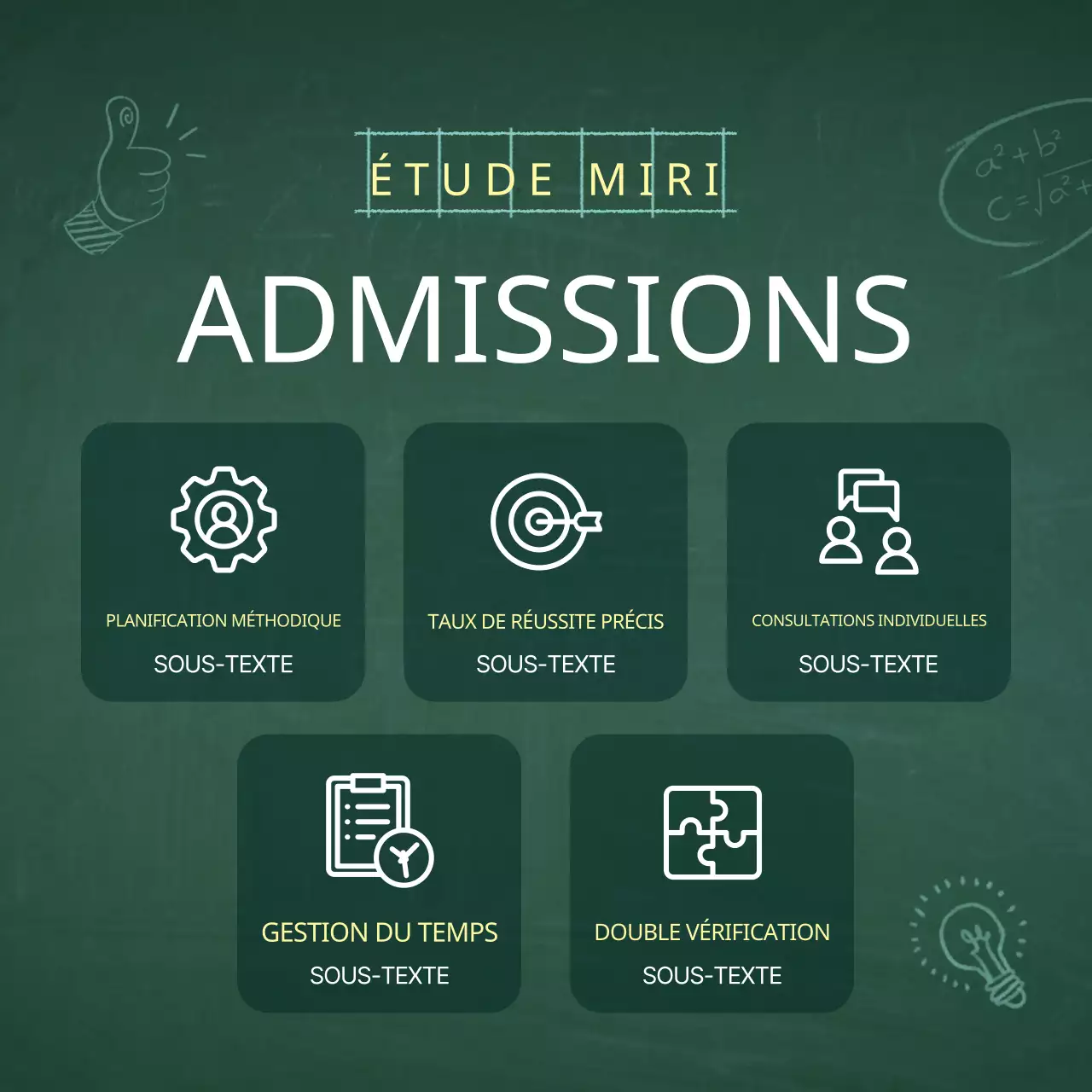 Un simple prospectus scolaire vert et blanc