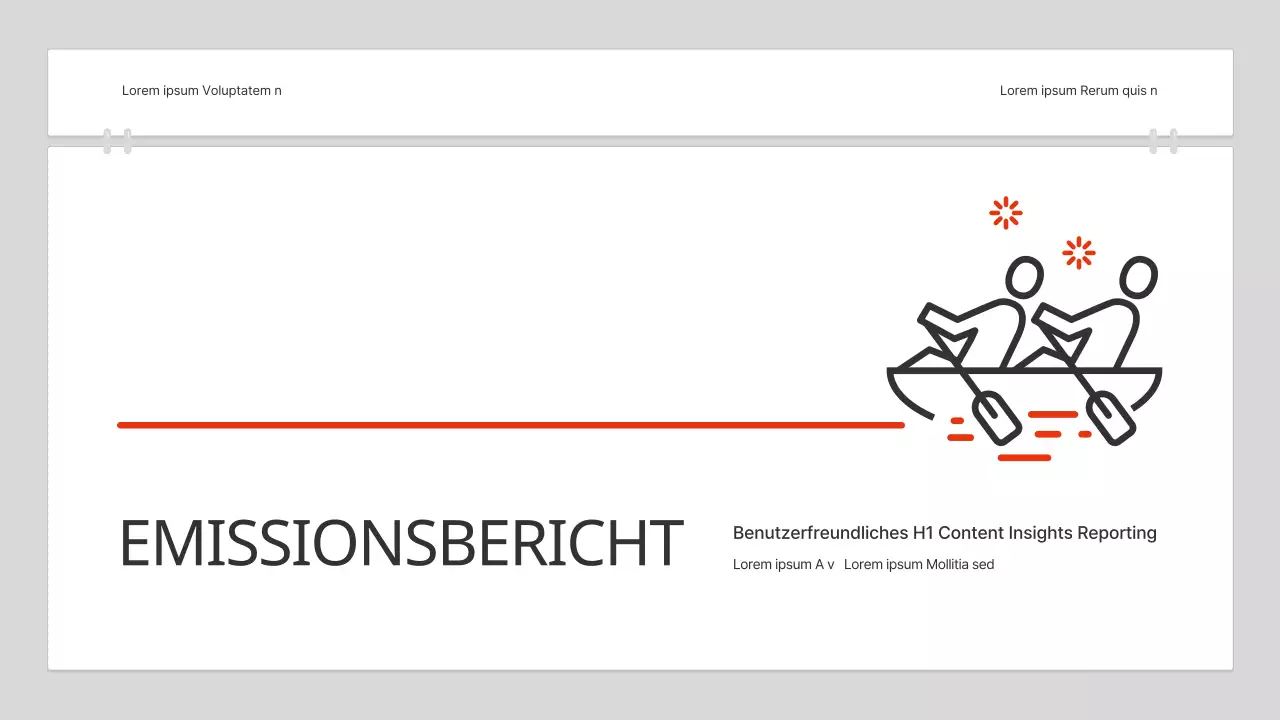 Ein einfacher rot-weißer Bericht zur Inhaltsanalyse