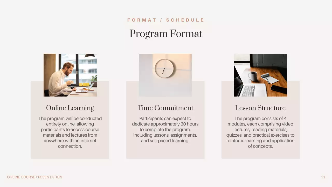 Beige Professional Marketing Course Guide Presentation