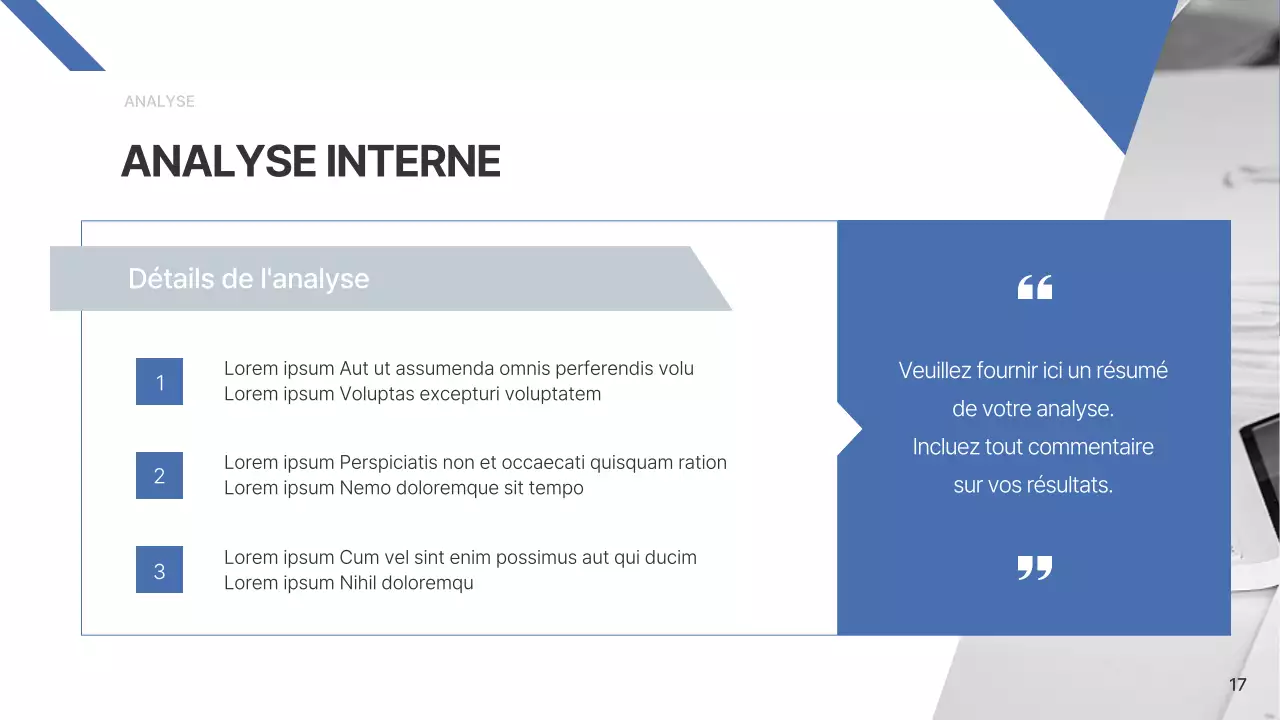 Un rapport d'entreprise simple en bleu et bleu clair