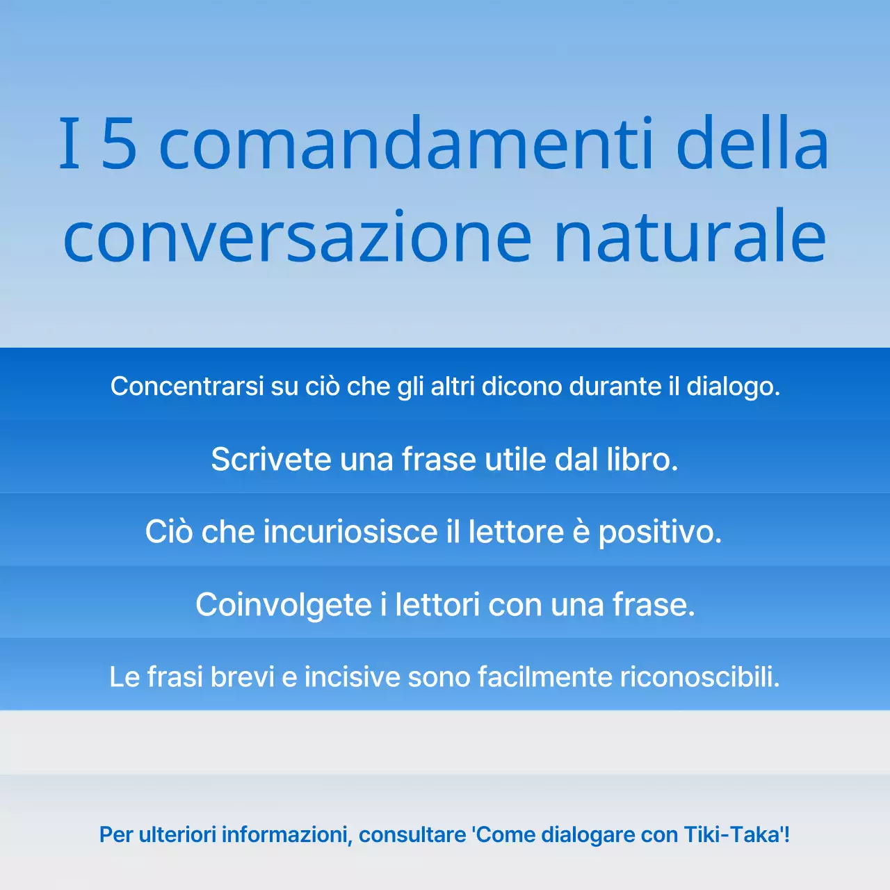 Promozione minimalista del lancio di un libro in blu e azzurro