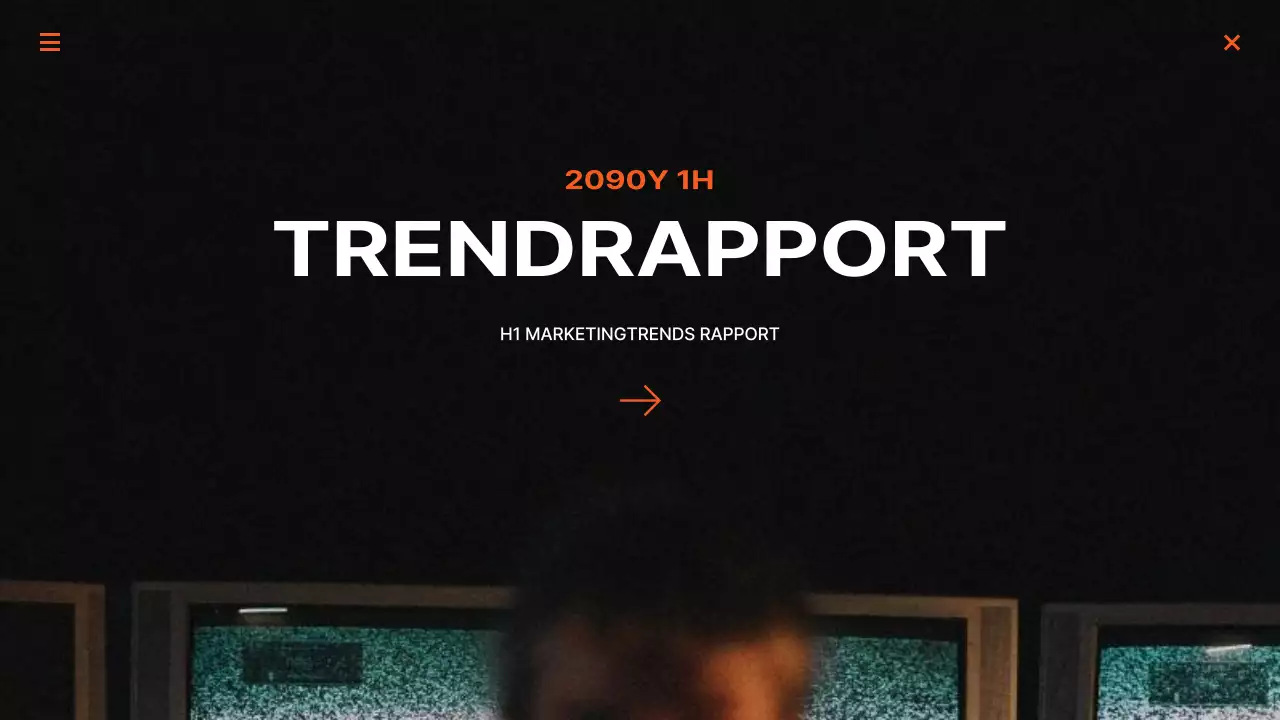 Trendy marketingrapporten in zwart en oranje