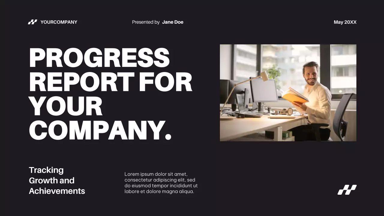 Black Professional Business Report Presentation