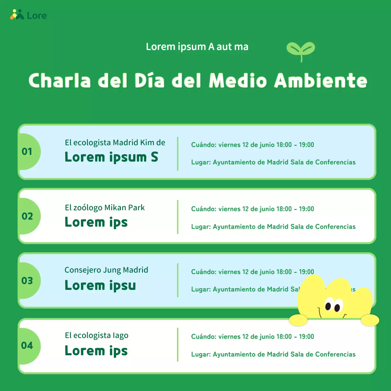 Promueva una bonita campaña beige y verde para el Día de la Tierra