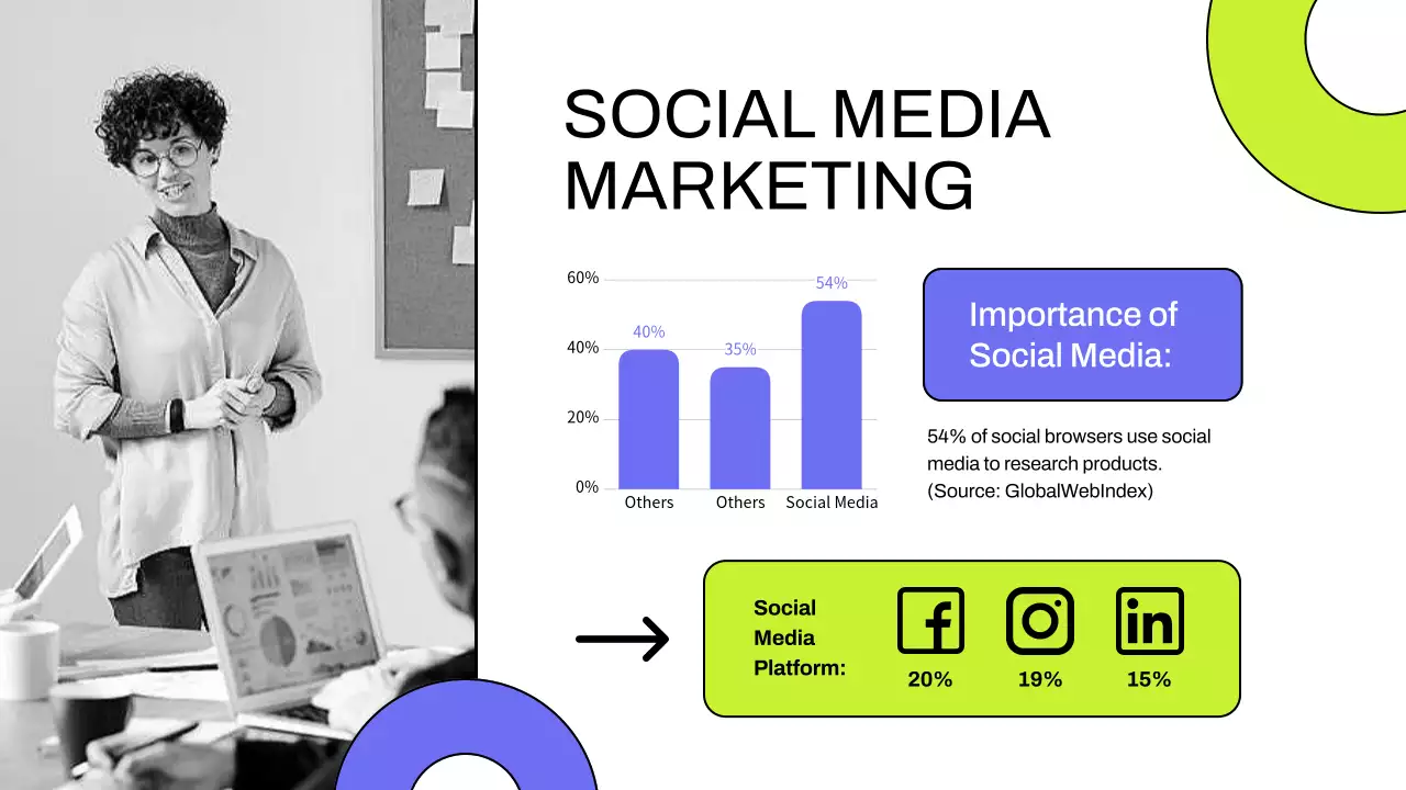 Blue Modern Digital Marketing Guide Presentation