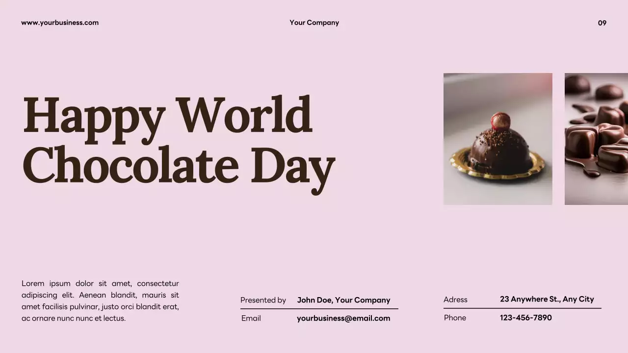 Brown Professional Chocolate Promotion Presentation