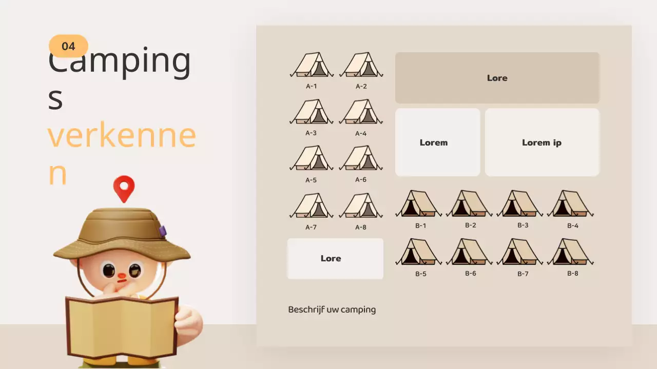 Een gids voor de oranje en beige zomercamping