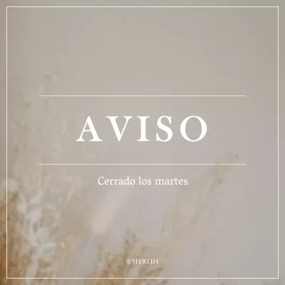 Promueve anuncios de cierre en marrón y blanco para un look moderno