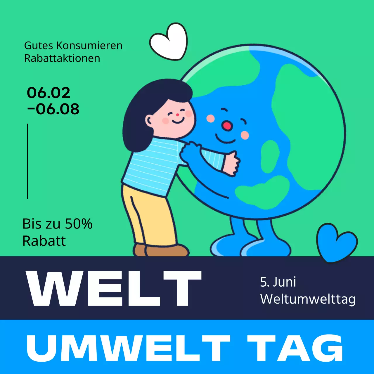 Förderung grüner und marineblauer Naturveranstaltungen zum Tag der Erde