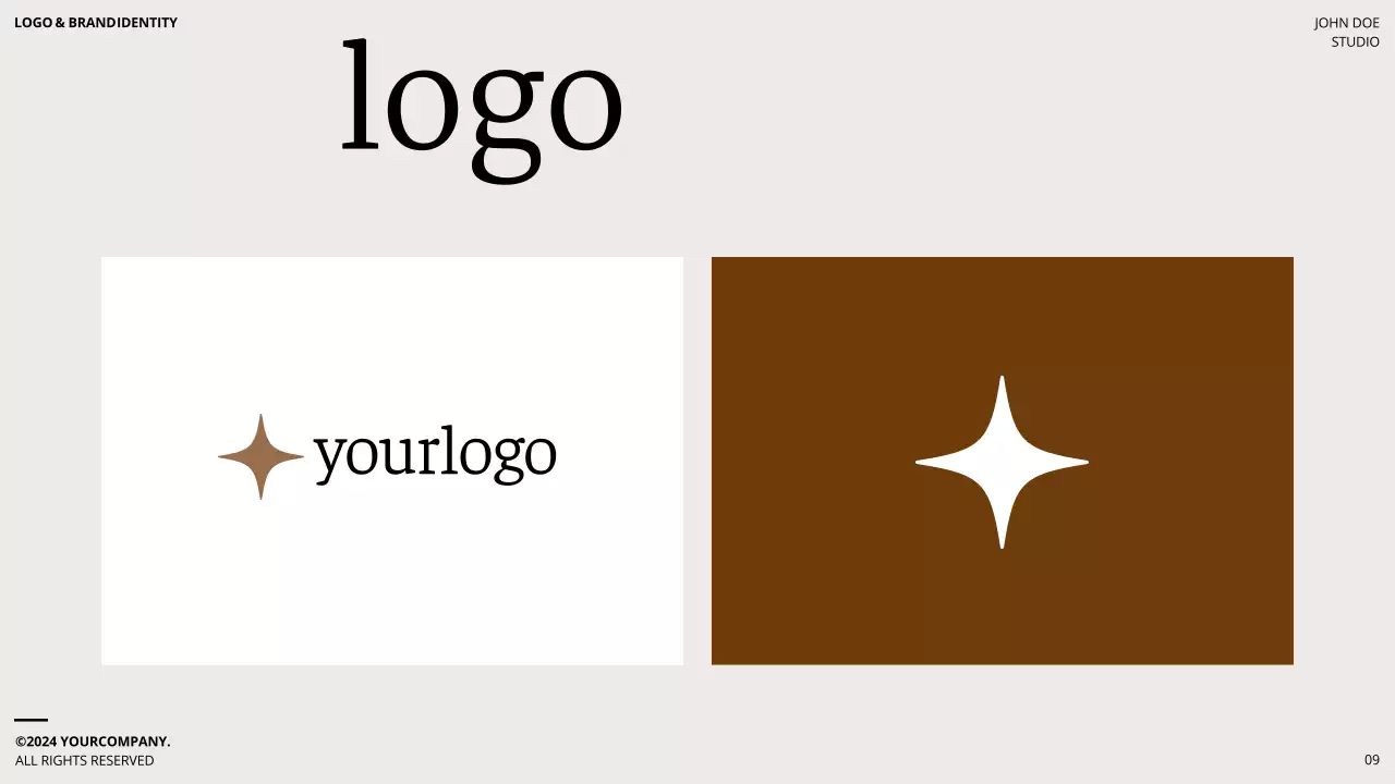 Brown Minimal Brand Guideline Presentation