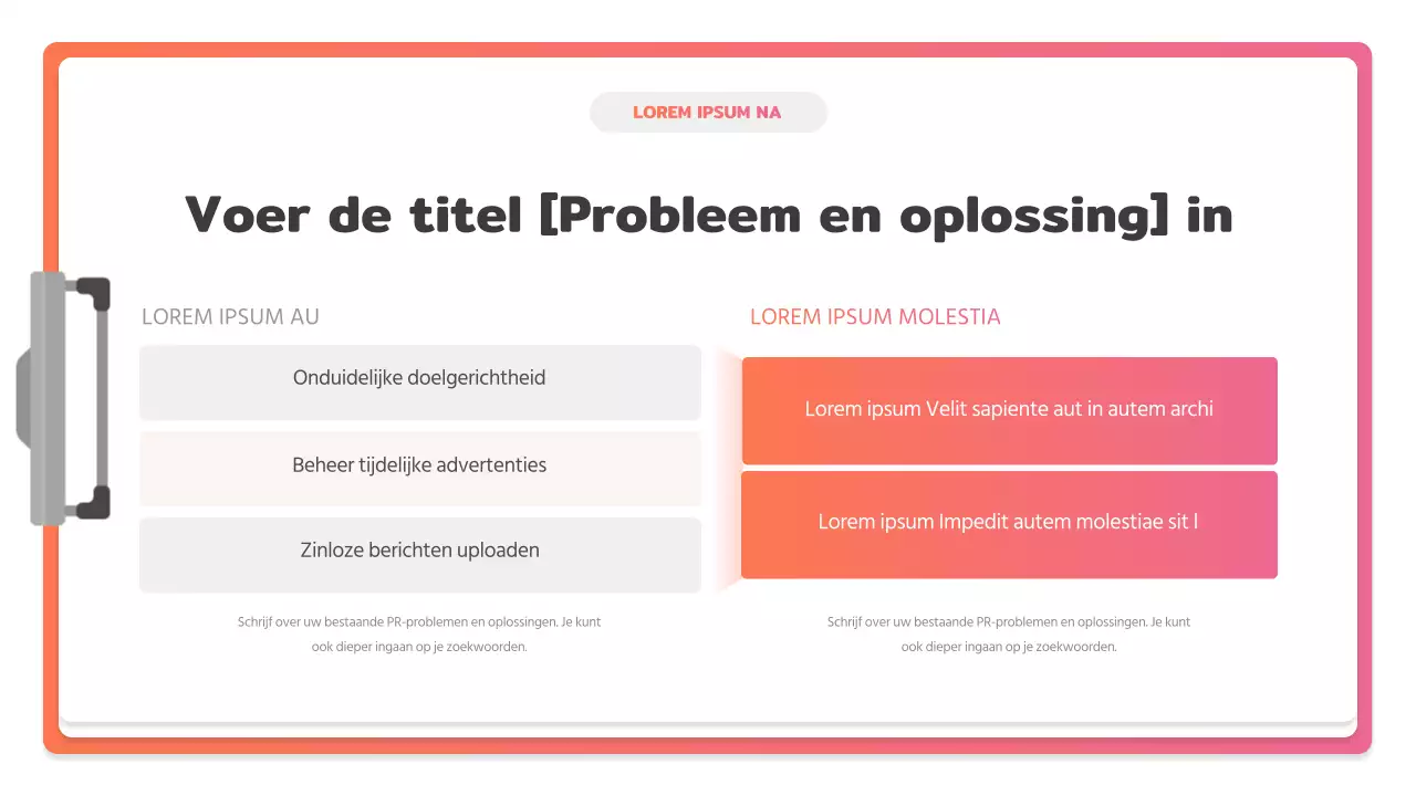 Hoe maak je een eenvoudige roze en oranje merkmarketingcase?