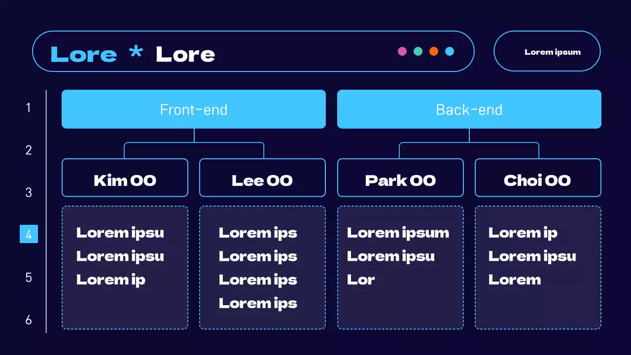 Trendy Web-Entwicklungsprojekt Brief in hellblau und orange