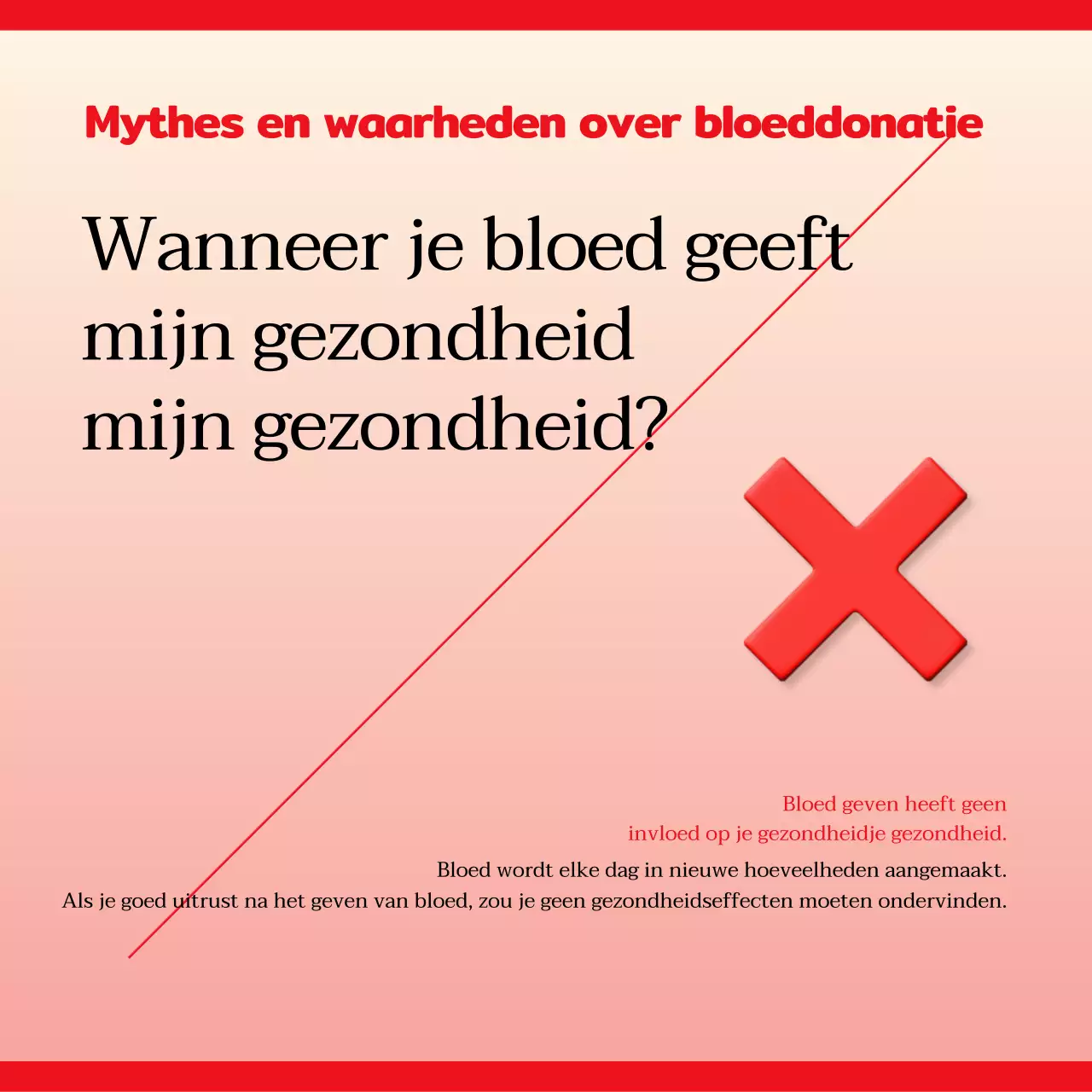 De eenvoudige oproep van Red om bloed te geven