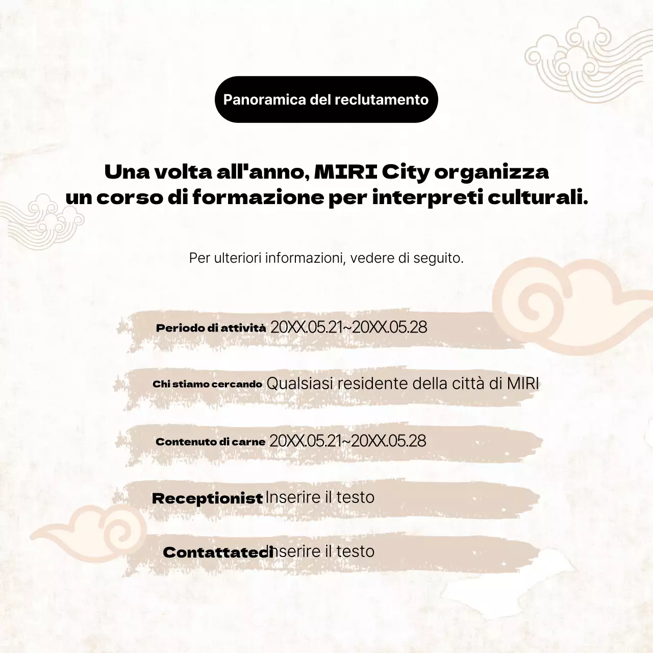 Promuovere la formazione di interpreti culturali tradizionali con background giallo.