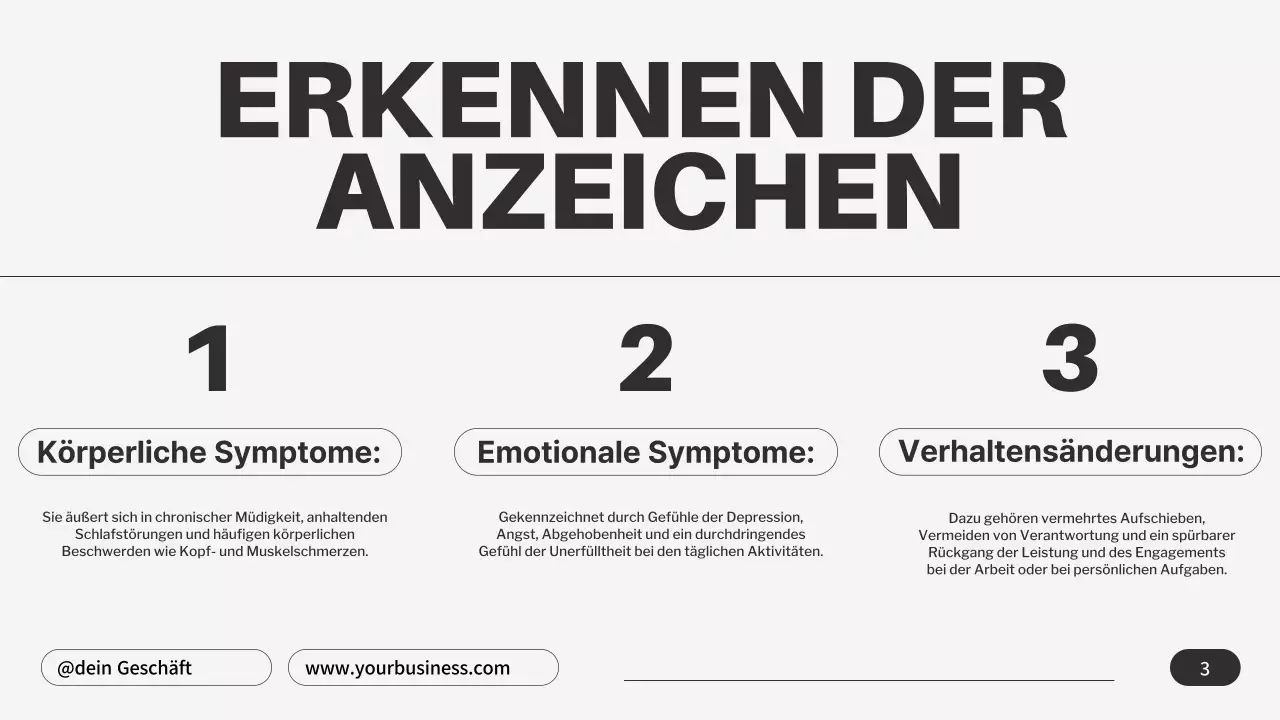 Grau Schwarz Minimalistisch Emotionales Burnout Tipps