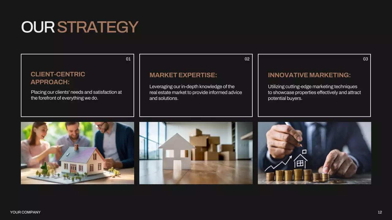 Black Modern Real Estate Agenda Presentation