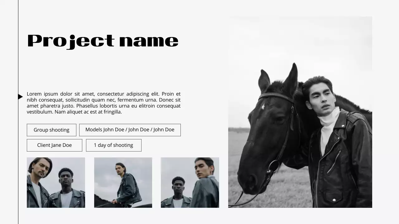 Black Minimal Photographer Portfolio Presentation