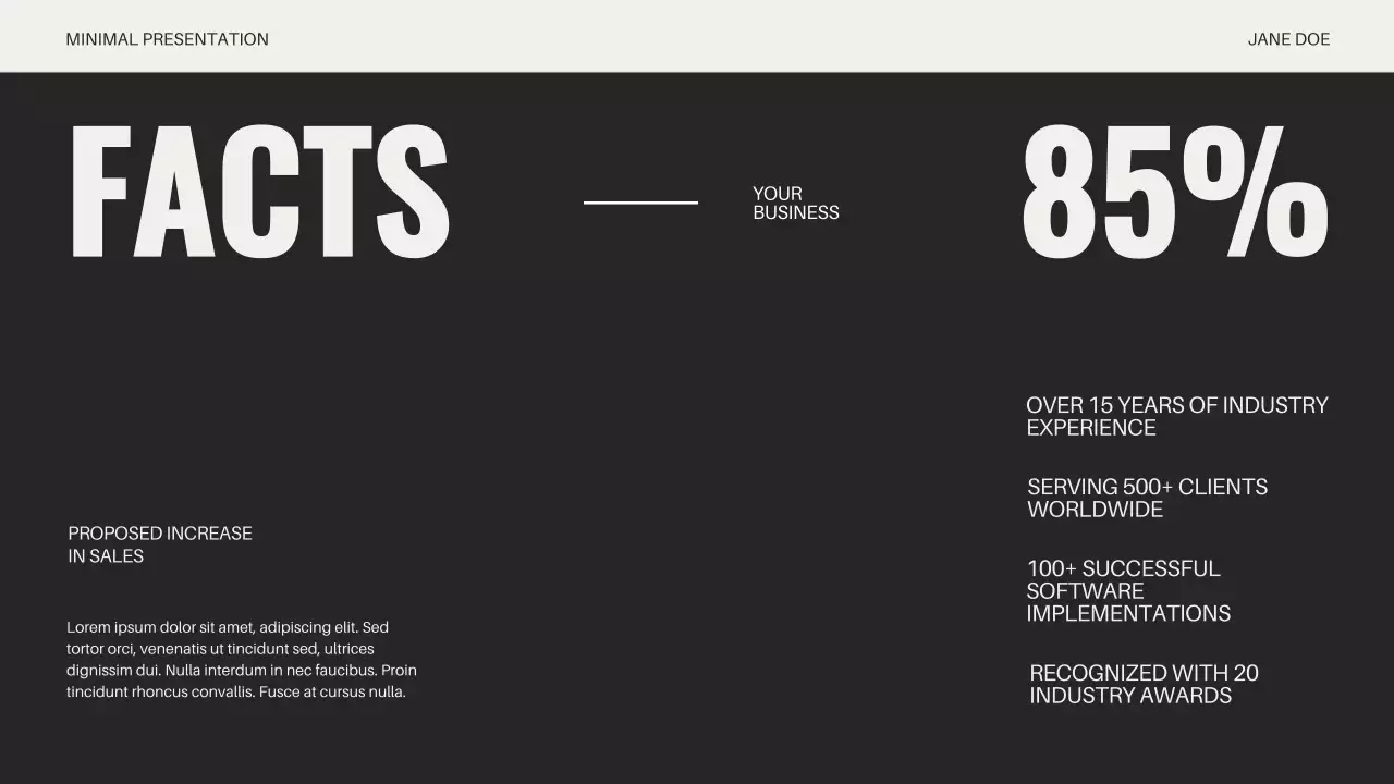 Black Minimal Business Presentation