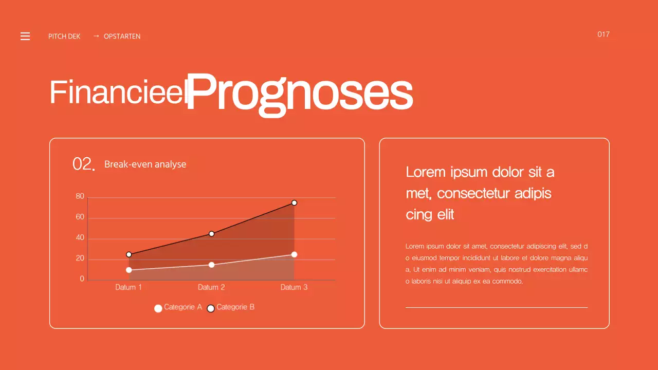 Orange Bold Business Startup Pitch Deck Voorstel