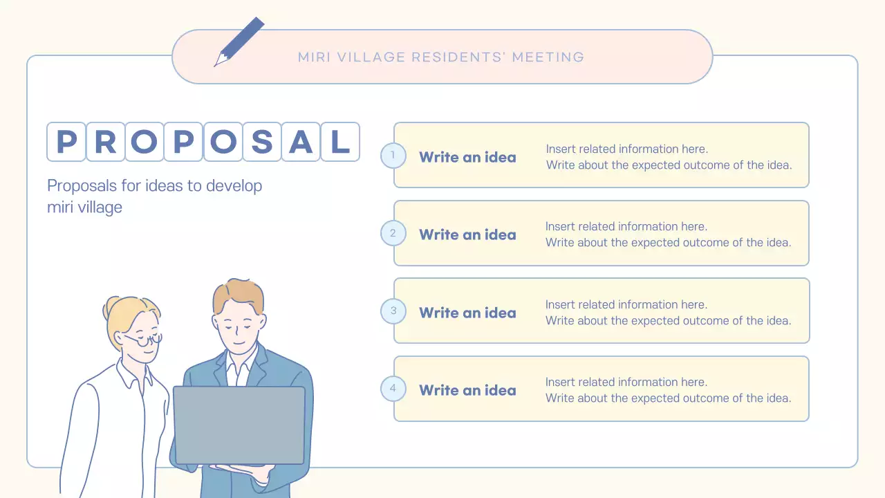 Beige Simple Community Agenda Presentation