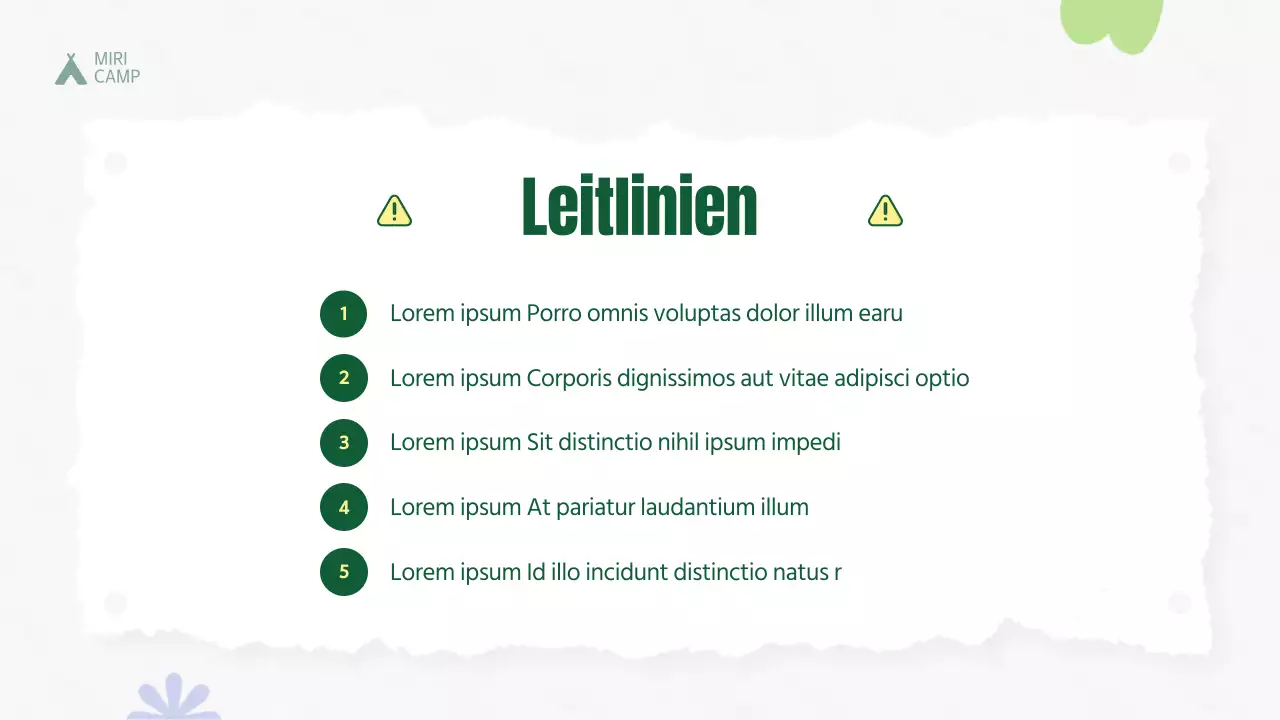 Ein Führer für Sommercampingplätze in grüner Natur